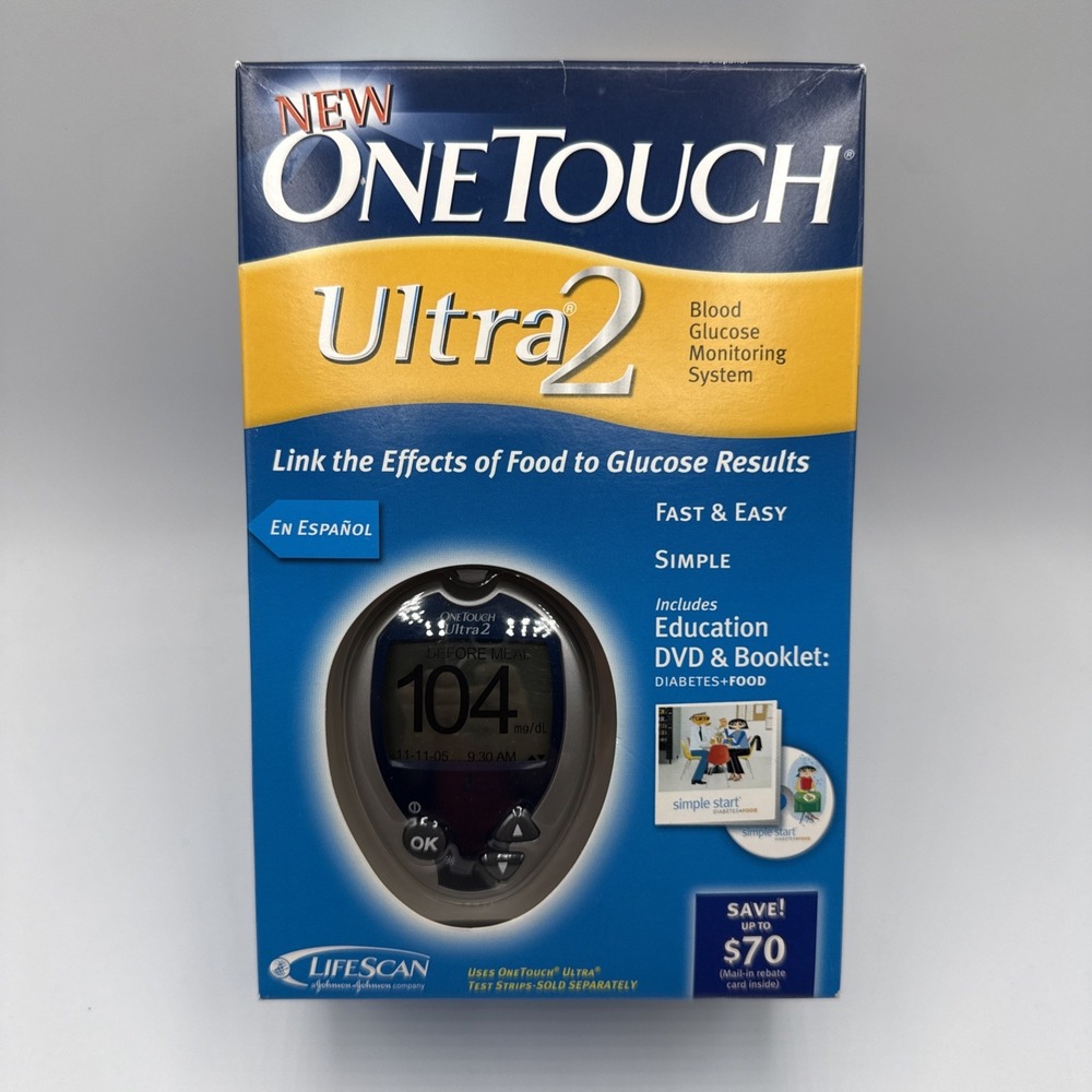 One Touch Ultra 2 Blood Glucose Monitoring System New Sealed